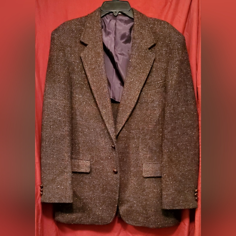 Ross and Cromarty size 44L Brown speckled 100% wool blazer, jacket coat
